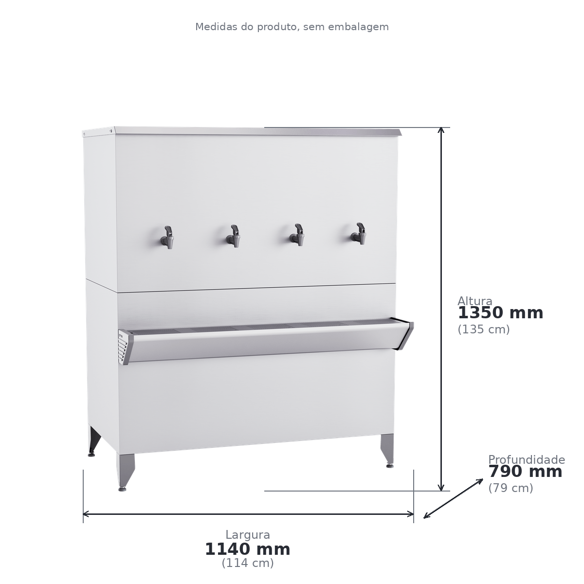 Bebedouro Industrial 200 Litros Inox Aquamax NEO200