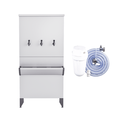 Bebedouro Industrial 100 Litros Inox Aquamax NEO100 com Filtro e Kit
