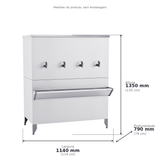 Bebedouro Industrial 200 Litros Inox Aquamax NEO200 com Filtro e Kit